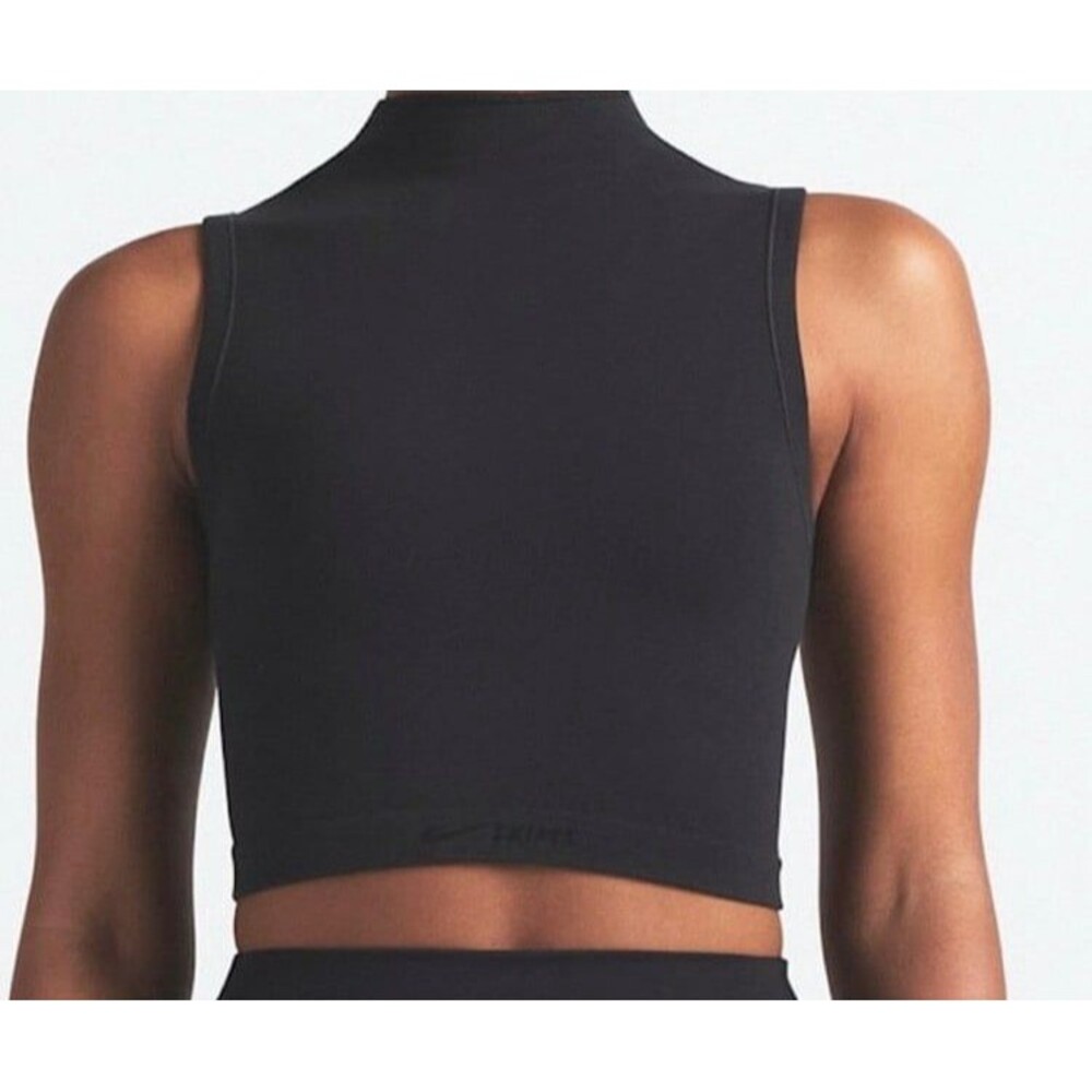 Skims Nike NikeSkims Vintage Seamless Mock Neck Bra Obsidian